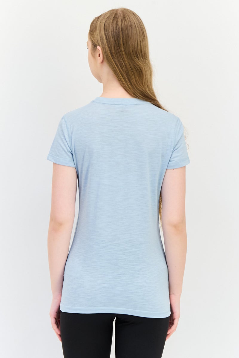 PUMA Women Sportswear Fit Short Sleeve Running T-Shirt, Light Turquoise - Image 2