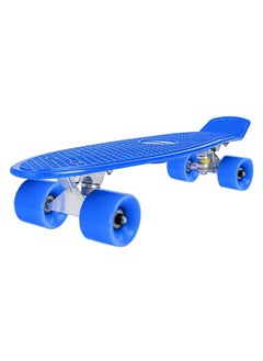 STRAUSS STRAUSS Cruiser PW Skateboard| Penny Skateboard | Casterboard | Hoverboard | Anti-Skid Board with ABEC-7 High Precision Bearings | Ideal for 8 Years and Above | 22 X 6 Inch,(Blue)  - Image 1