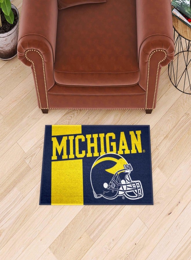 FANMATS 18759 Michigan Wolverines Starter Mat Accent Rug - 19in. x 30in. | Sports Fan Home Decor Rug and Tailgating Mat Uniform Design - Image 2