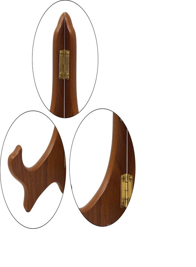 BANBERRY DESIGNS Walnut Folding Wood Easels - Display Plate Stands - Premium Quality - 5" H - Set of 3 Pieces - Image 5