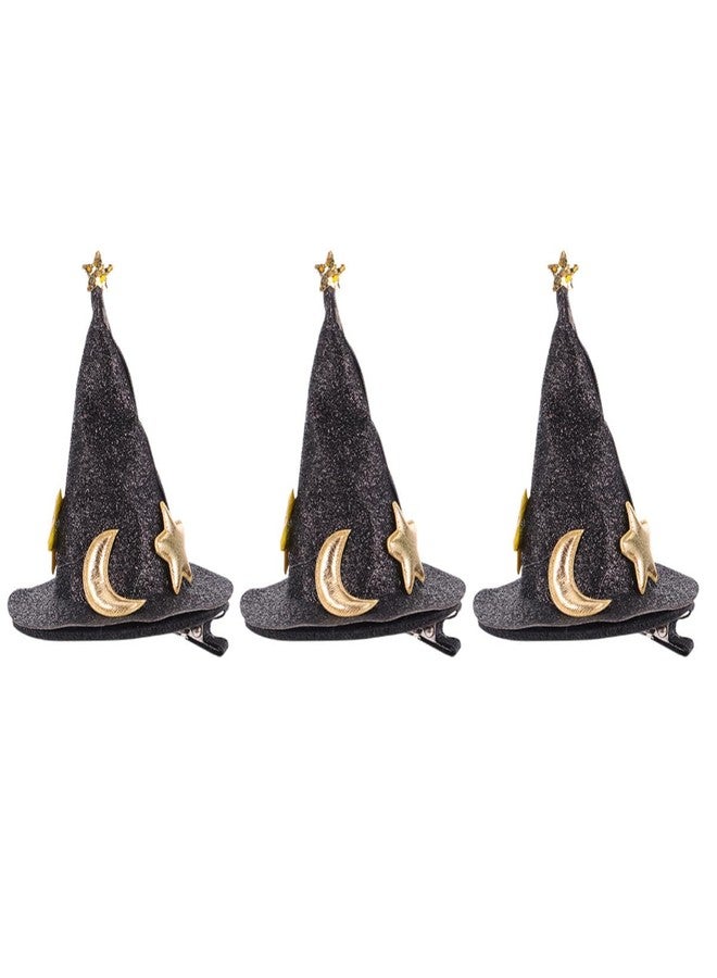 minkissy Witch Hat Hair Clip Set - 3pcs Mini Hats for Halloween Party & Cosplay - Image 1