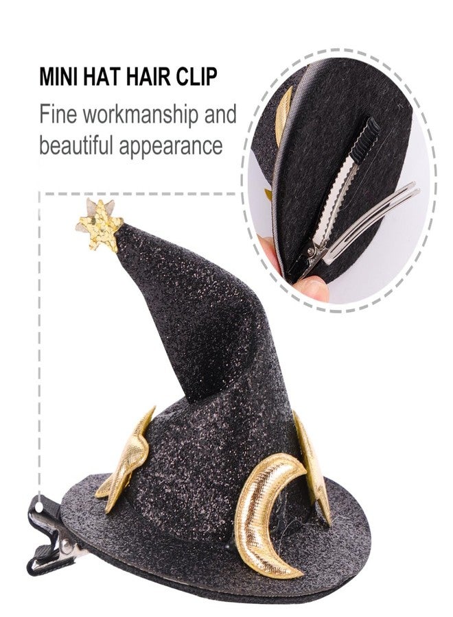 minkissy Witch Hat Hair Clip Set - 3pcs Mini Hats for Halloween Party & Cosplay - Image 4
