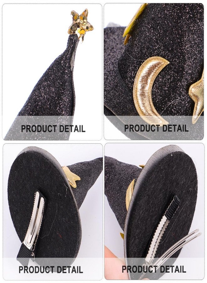 minkissy Witch Hat Hair Clip Set - 3pcs Mini Hats for Halloween Party & Cosplay - Image 3