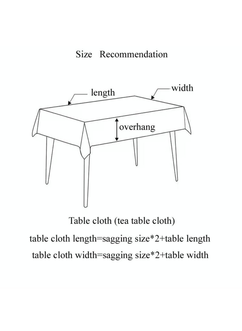 LIMOS Waterproof Vinyl Tablecloths, Heavy Duty Oil Proof Spill Proof Plastic Table Cloth, Wipe Clean PVC Table Cover for Spring Indoor and Outdoor Use,140cm x180cm - Image 5