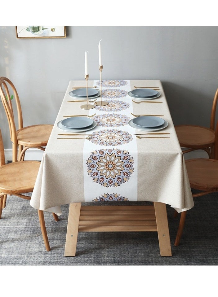 LIMOS Waterproof Vinyl Tablecloths, Heavy Duty Oil Proof Spill Proof Plastic Table Cloth, Wipe Clean PVC Table Cover for Spring Indoor and Outdoor Use,140cm x180cm - Image 4