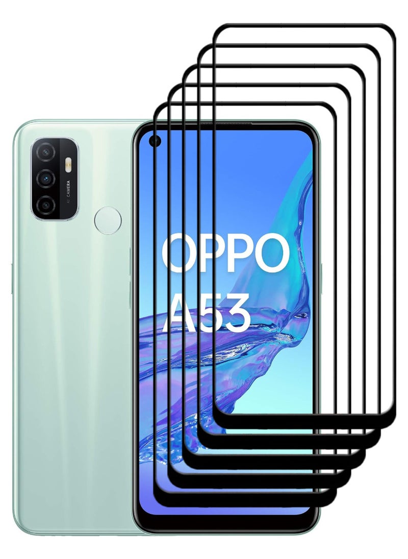 ACLIX 5 Pieces Antistatic ESD Dustproof Premium Quality High Definition Tempered Glass Screen Protector Designed For Oppo A53 - Image 1