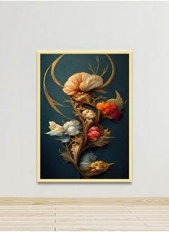 Marktna Canvas Wall Art For Wall Decoration, Modern Design, With A Hollow Gold Frame, Size (120x80),One Piece  - Image 1
