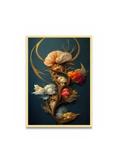 Marktna Canvas Wall Art For Wall Decoration, Modern Design, With A Hollow Gold Frame, Size (120x80),One Piece  - Image 2