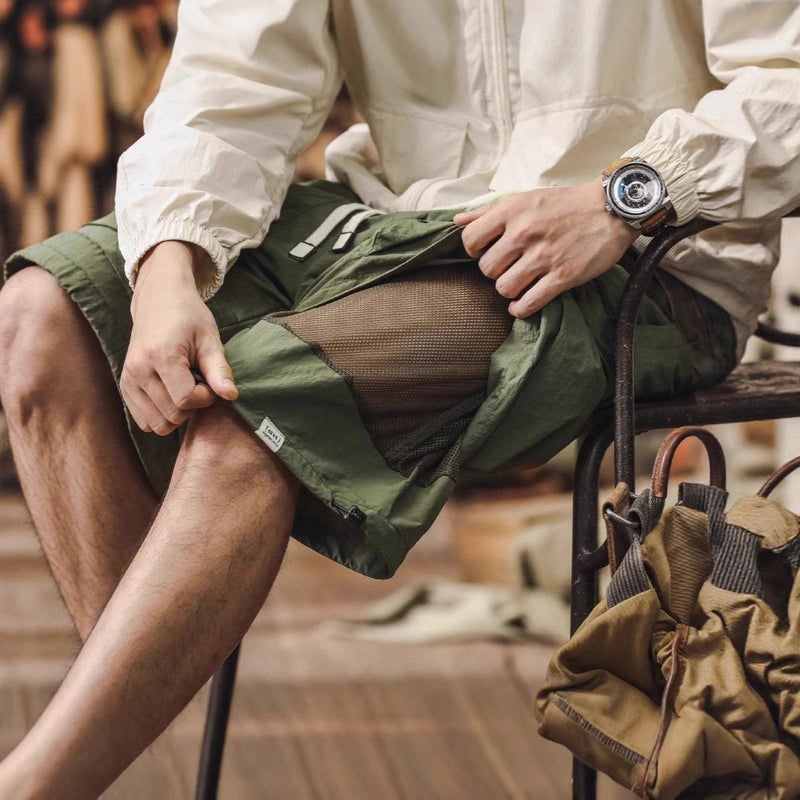 Outdoor Functional Waterproof Quick-Drying Work Shorts Men'S Summer Cool Trendy Fake Two-Piece Mountain Casual Pants - Image 5