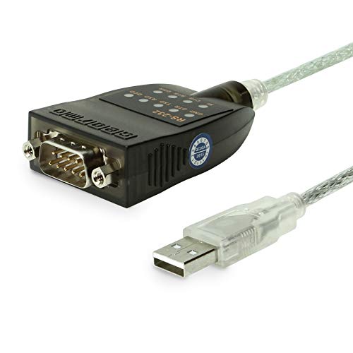 Gearmo USB to RS-232 Serial Adapter w/LED Indicators Windows 11 Support - Image 1