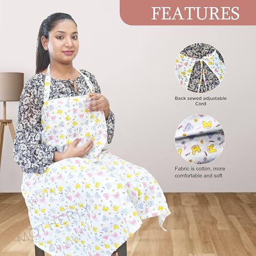 Motherly Nursing Cover for Breastfeeding – Soft, Breathable Feeding Apron for Mom, Multi-Use Feeding Cover & Scarf-Rabbit Print - Image 4
