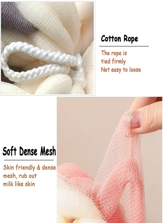 AARAINBOW 2 Packs Upgraded Long Stretch Back Sponge with Rope Handles Back Scrubber Bath Shower Mesh Sponge Exfoliating Body Scrub Stretch Braided Loofah for Men Women Shower Rope (Gray+Green) - Image 5