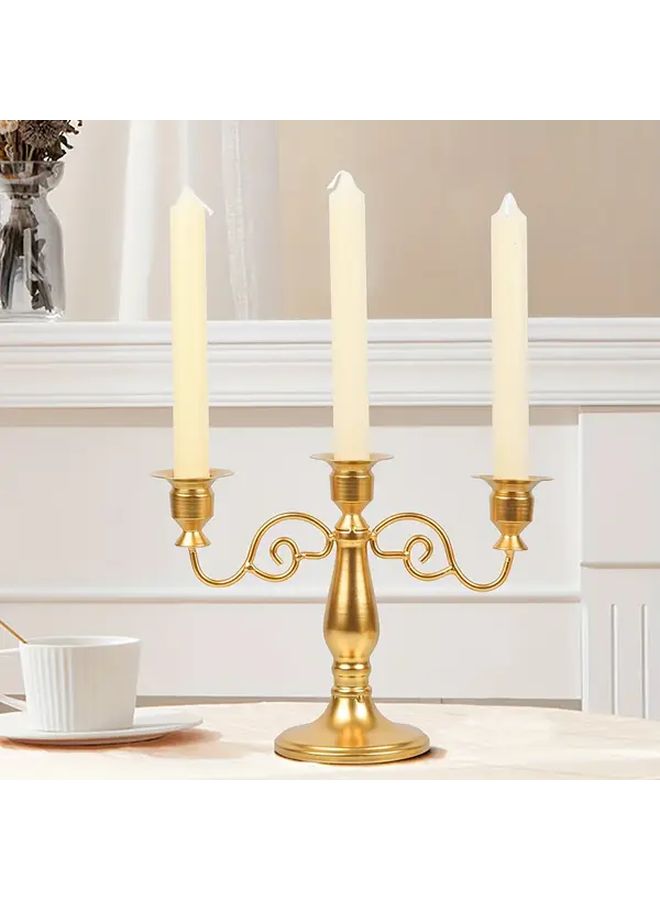 Black Vintage 3 Head Iron Candle Holder Dining Table Centerpiece For Home Decor Holiday - Image 5