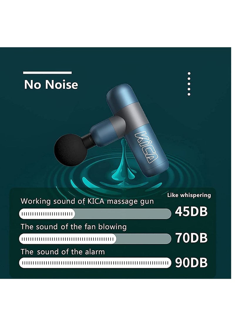 KiCA KICA Electric Handheld Massager Gun for Athletes Portable Small-Deep Tissue for Body Arms Back Muscle Massager Relief Gem/Sports Pain Recovery Intelligent Speed Control Mini Pocketsize Blue - Image 4