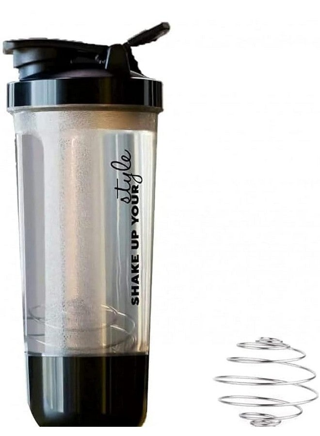 GT-REX GT-REX Shaker Bottle, 100% Leak Proof BPA Free Gym Shaker Pro Cyclone Shaker 600ml with Storage Compartment and Stainless Steel Blender Ball, Ideal for Protein (Multi Colour)  - Image 1