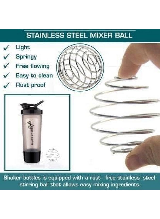GT-REX GT-REX Shaker Bottle, 100% Leak Proof BPA Free Gym Shaker Pro Cyclone Shaker 600ml with Storage Compartment and Stainless Steel Blender Ball, Ideal for Protein (Multi Colour)  - Image 4