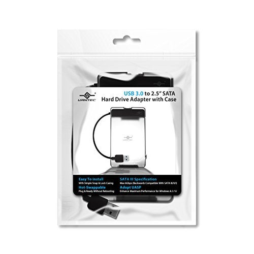 Vantec USB 3.0 to 2.5" SATA HDD Adapter with case (CB-STU3-2PB) - Image 2