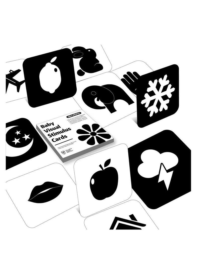 0-3 Months Black And White Cards, Baby Visual Stimulation Cards, Tracking Cards, Early Education Cognitive Cards  - Image 2