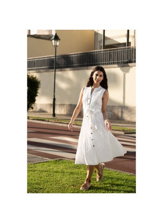 Eyelet Button-Front Dress - pzsku/ZB212F04C8C0E6921631BZ/45/1750072813/4ecb5188-e9f9-4238-9a2d-02479802c903