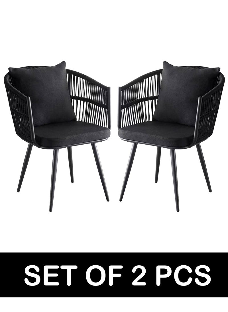 Generic - Set of 2 Pieces, Modern Outdoor Patio Rattan Chair - Image 1