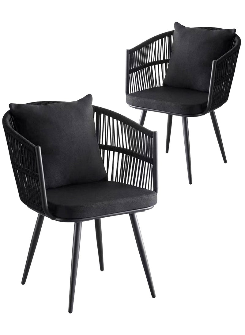 Generic - Set of 2 Pieces, Modern Outdoor Patio Rattan Chair - Image 1