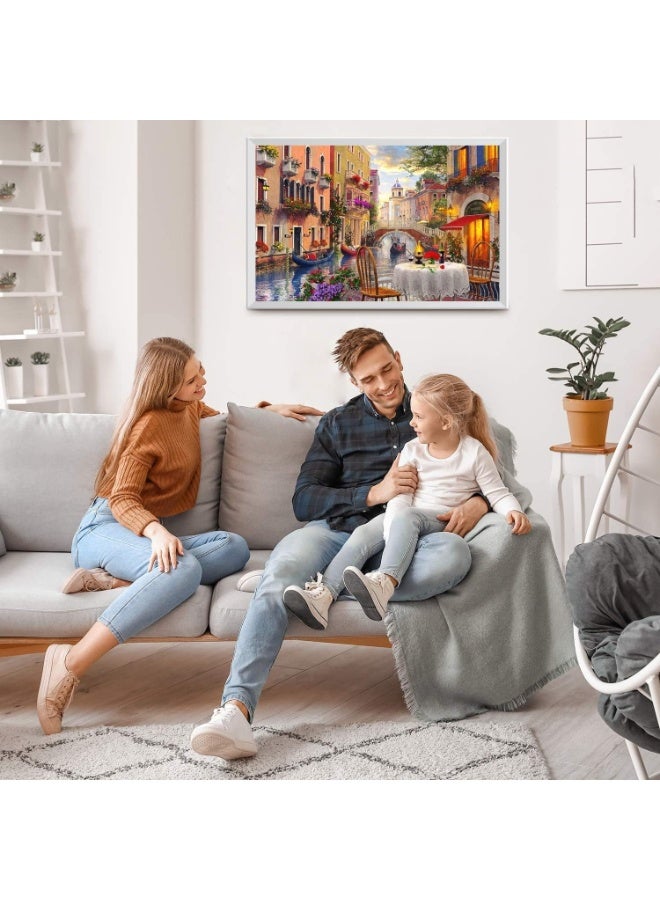 1000 قطعة بازل | موضوع البندقية الرومانسي بأسلوب الرسم اليدوي لعبة بازل عالية الجودة - ترفيه عائلي / هدية ذكرى صداقة - Image 5