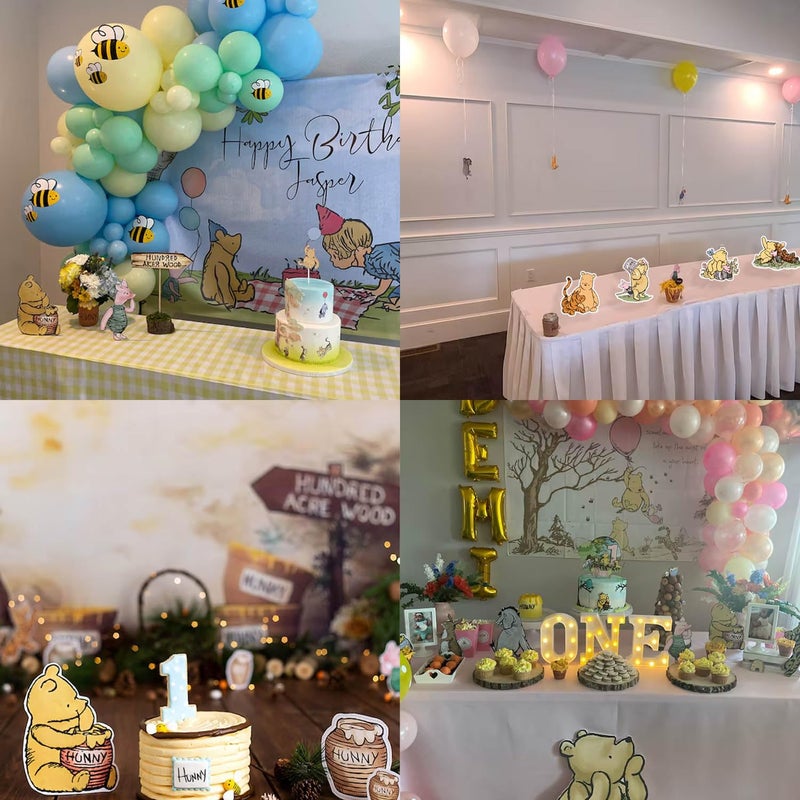 Furpaw Classic Winnie Bear Friends Cutouts Prop with Stand - 8 Patterns Baby Shower & Birthday Decorations Centerpiece Double-Sided Printing - Image 5