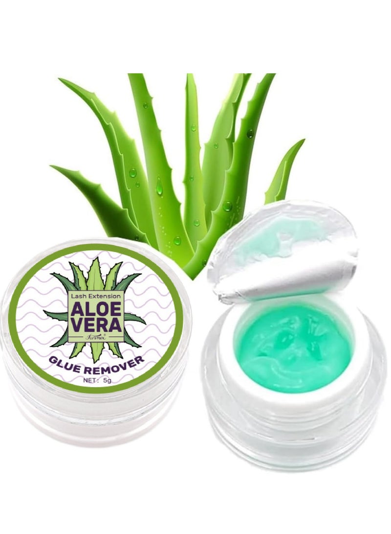 FUNMIX 1PCS Eyelash Extension Remover Cream, Fast Lash Remover Eyelash Extension, Lash Extensions Remover, Mild Eyelash Glue Remover Fast Acting, Low Irritation False, Aloe Flavor Eyelash Remover for Extensions - Image 1