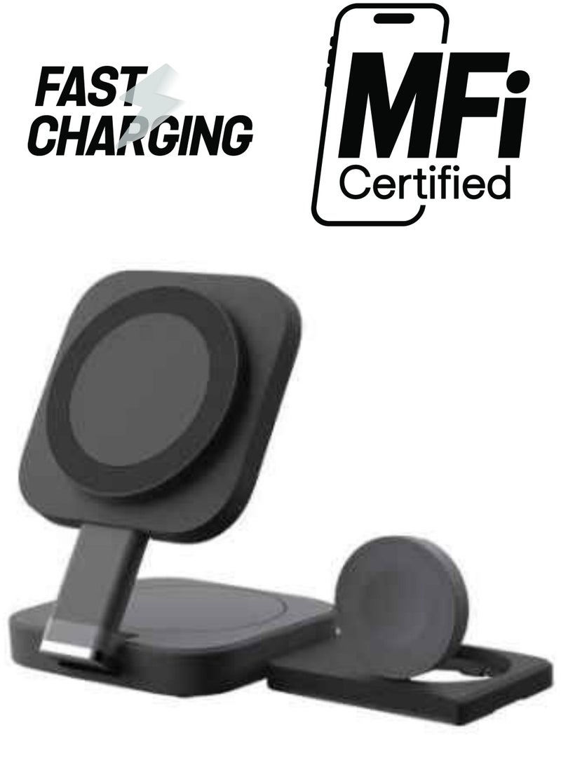 3 in 1 Charging Station for Apple Devices Magsafe Wireless Charger For Multiple Devices Fits  - Image 1