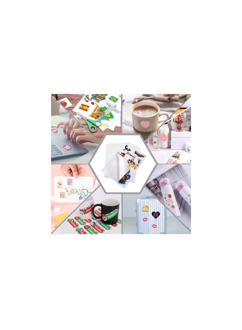 Kalon A4 Inkjet Waterproof Glossy PP Sticker Paper 110gsm, 50 Sheets Printable adhesive glossy label  sticker paper - Image 5