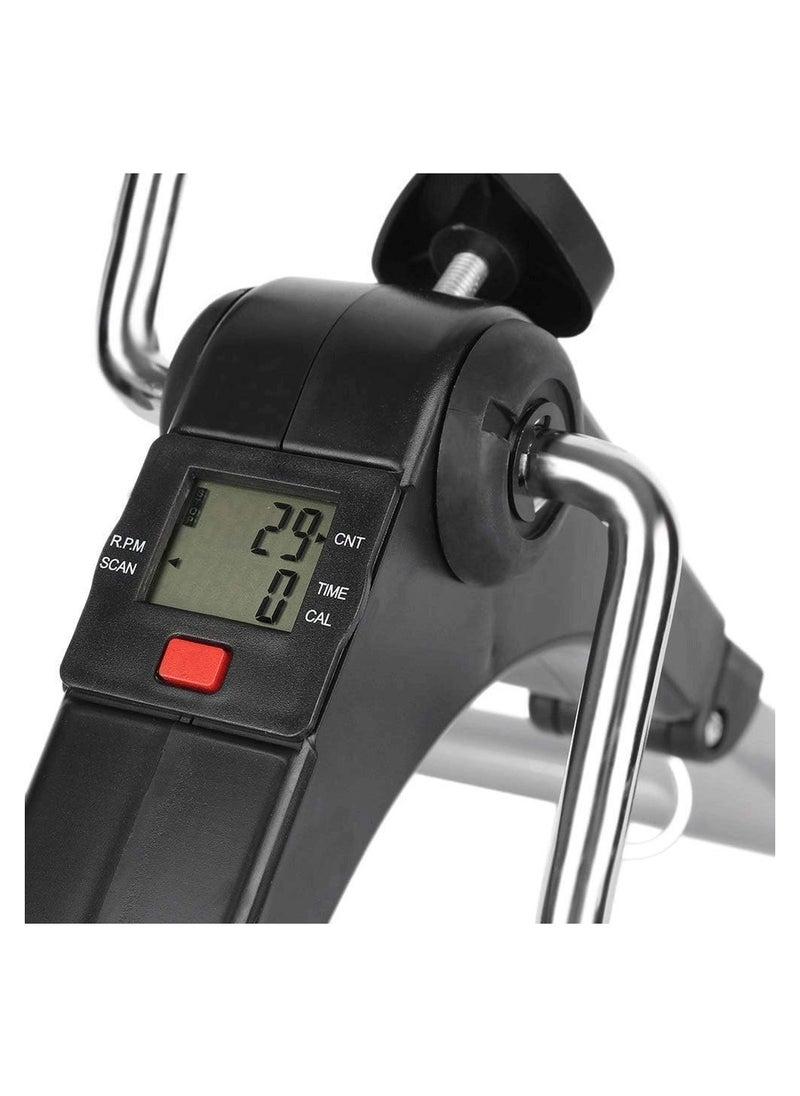 Spall Foldable LCD Monitor Resistance Mini Exercise Bike Pedals Peddler Exrciser For Arms And Legs For Office Or Home  - Image 4