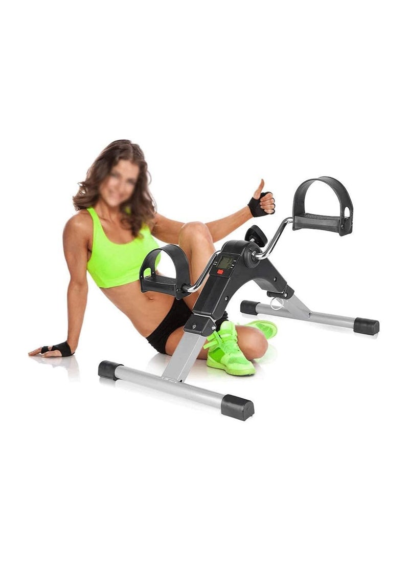 Spall Foldable LCD Monitor Resistance Mini Exercise Bike Pedals Peddler Exrciser For Arms And Legs For Office Or Home  - Image 2