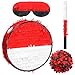 Lunmon Cartoon Animation Piata Red and White Ball Cartoon Birthday Party Favors Anime Themed Fiesta Decorations Piata with Batting Stick Eye Mask and Confetti for Video Nights Sports Team - Image 2
