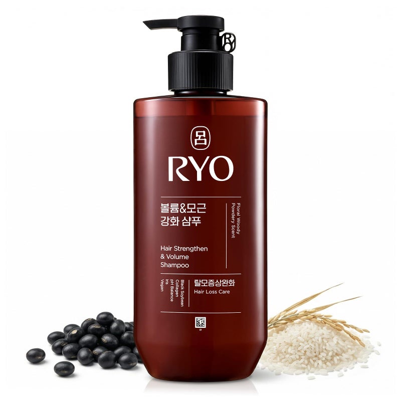 RYO Strengthen & Volume Shampoo with Korean Ginseng & Caffeine - Volumizing and Revitalizing for Fine Hair, Anti Loss Care, Strengthening hair roots, 16 Fl Oz. - Image 1