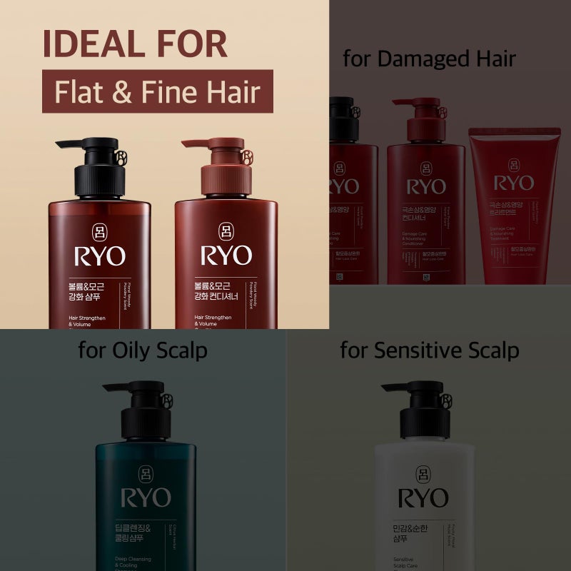 RYO Strengthen & Volume Shampoo with Korean Ginseng & Caffeine - Volumizing and Revitalizing for Fine Hair, Anti Loss Care, Strengthening hair roots, 16 Fl Oz. - Image 5