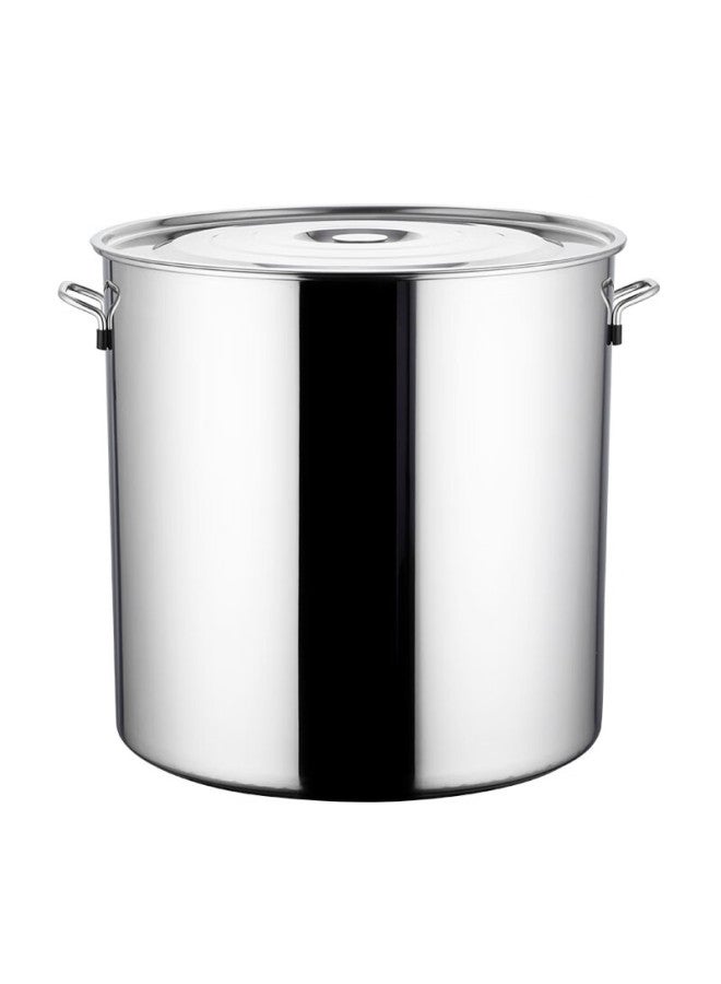 All-round Quanshi Stainless Steel Bucket With Lid Thickened Water Storage Bucket Large Soup Pot 35*35 Canteen Hotel Catering Commercial Kitchenware - Image 2