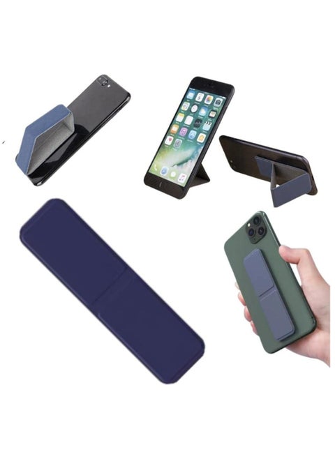 Magnetic Mobile Phone Holder Lazy Multi-functional Vertical And Horizontal Stand Foldable Back Stick Mobile Phone Stand (blue)