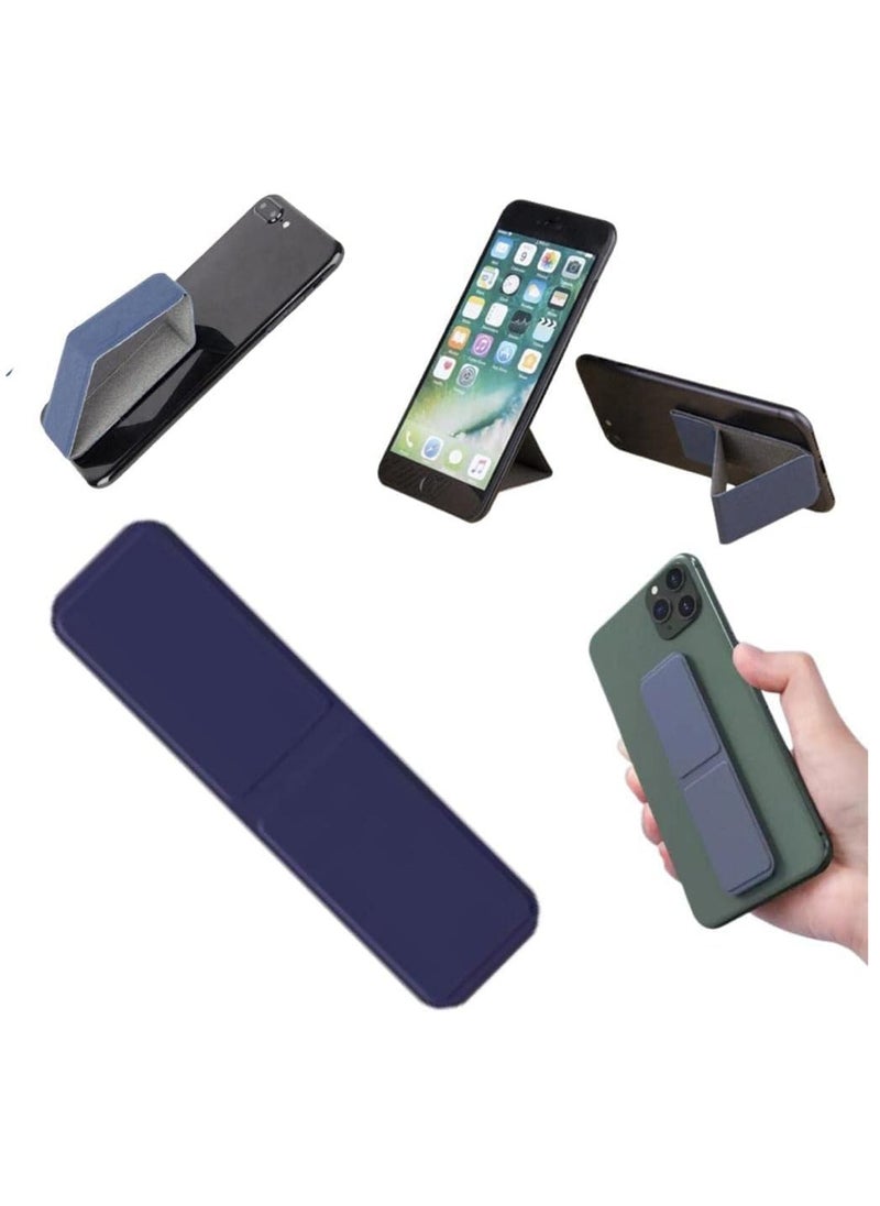 Magnetic Mobile Phone Holder Lazy Multi-functional Vertical And Horizontal Stand Foldable Back Stick Mobile Phone Stand (blue)