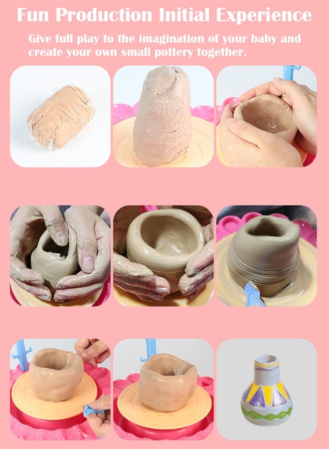 ZCM-HAPPY High Quality DIY Pottery Wheels for Kids Sunflower Pottery Wheels Art Crafts are Lightweight Foldable Portable and Durable Kids Handmade Toy Set  - Image 4