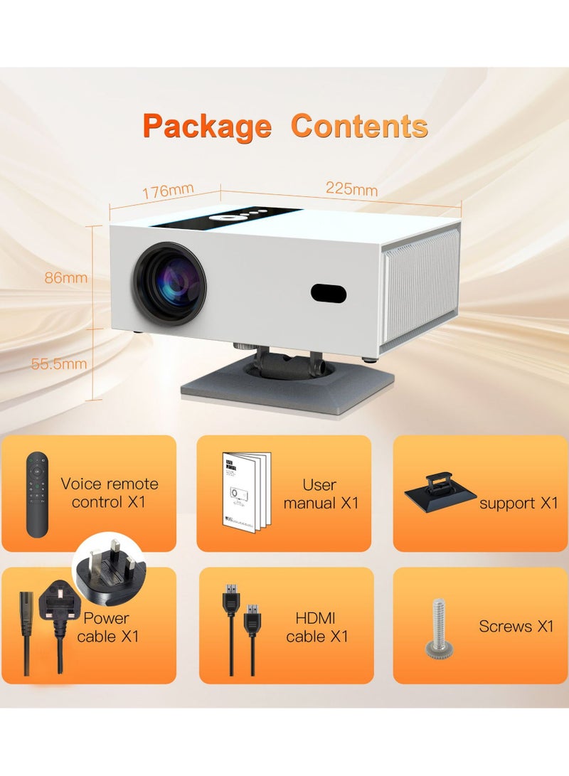 general Classic Projector X6 H716 Full HD 4K 1080P Multifunctional Auto Focus Auto Keystone Correction / Intelligent Obstacle Avoidance / Screen Automatic Alignment / 360°Rotation / Screen Mirroring / Two-Way Bluetooth / Unique Speaker Cavities / Multiple Compatible Interfaces Headset TV Box PC iPad Phone PS4 PS5 USB - Image 2