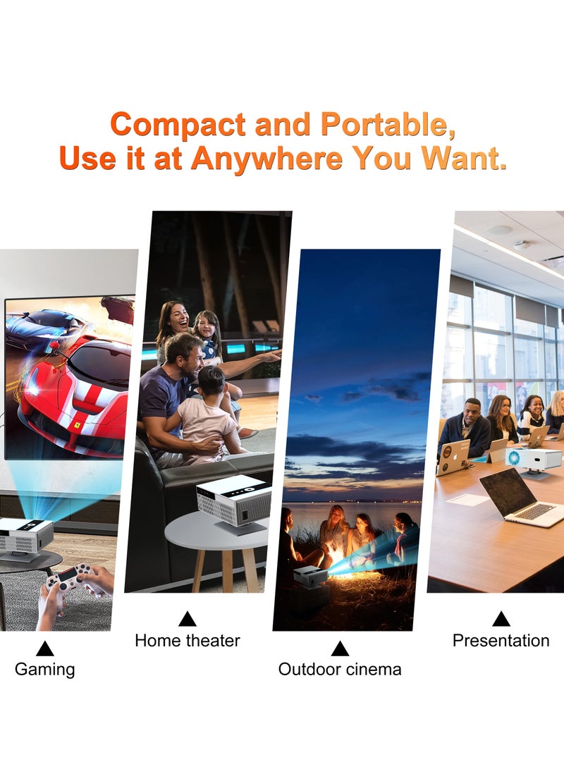 general Classic Projector X6 H716 Full HD 4K 1080P Multifunctional Auto Focus Auto Keystone Correction / Intelligent Obstacle Avoidance / Screen Automatic Alignment / 360°Rotation / Screen Mirroring / Two-Way Bluetooth / Unique Speaker Cavities / Multiple Compatible Interfaces Headset TV Box PC iPad Phone PS4 PS5 USB - Image 3