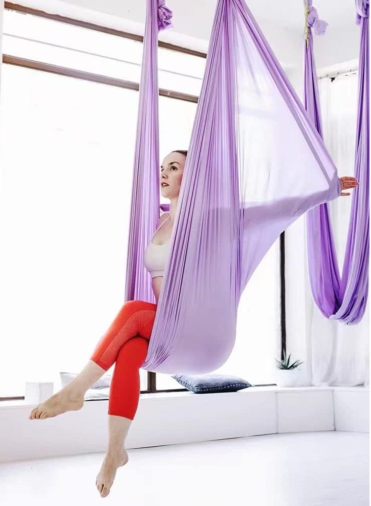 5 Meter Aerial Yoga Hammock - 2.8 Meter Wide Swing, Home and Indoor Hanging Cloth, Yoga Studio-Grade Fixed Rope - Image 2