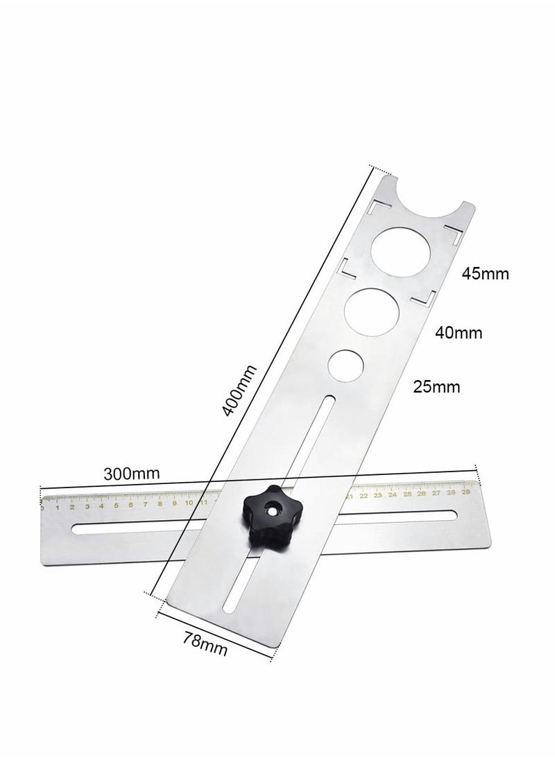 Y&D Ceramic Tile Hole Locator Stainless Steel Direction Jig Accurate Drilling Floor Guide Finder Gauge 360 Degree Adjustment for Cutting  - Image 2