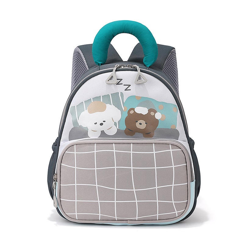 Kids Backpack Bear Design 3-5 Years, Large Capacity Waterproof Lightweight Spine-Protective School Bag - Image 1