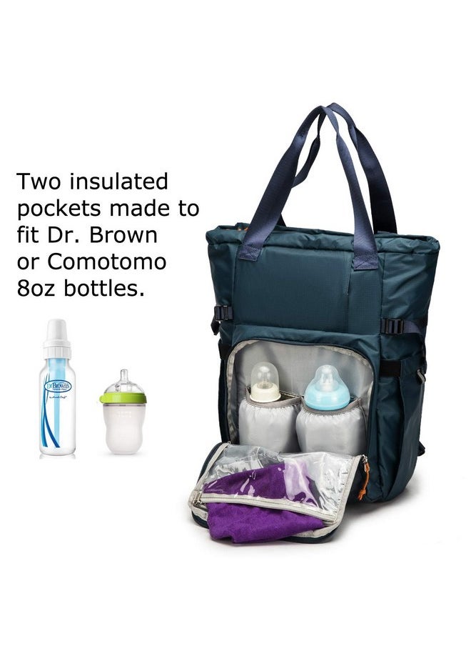 Perilogics - Perilogics Baby Diaper Bag Backpack, 25L Large Capacity, 18.5 Oz Ultra Lightweight, Sporty Convertible Multifunction Travel Work Tote with Changing Mat, Stroller Straps, Organizer Pouches - Image 1