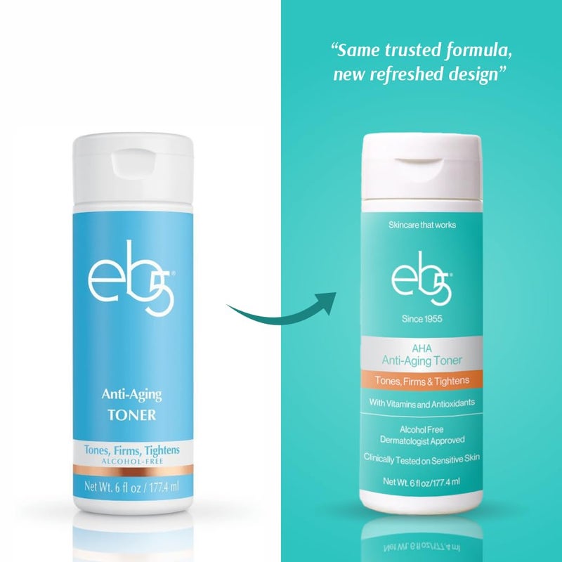 eb5 Aha Anti-Aging Facial Toner with Vitamins and Antioxidants, Tones, Firms & Tightens, Alchohol-Free, Clinically Tested on Sensitive Skin (6 fl oz) - Image 2