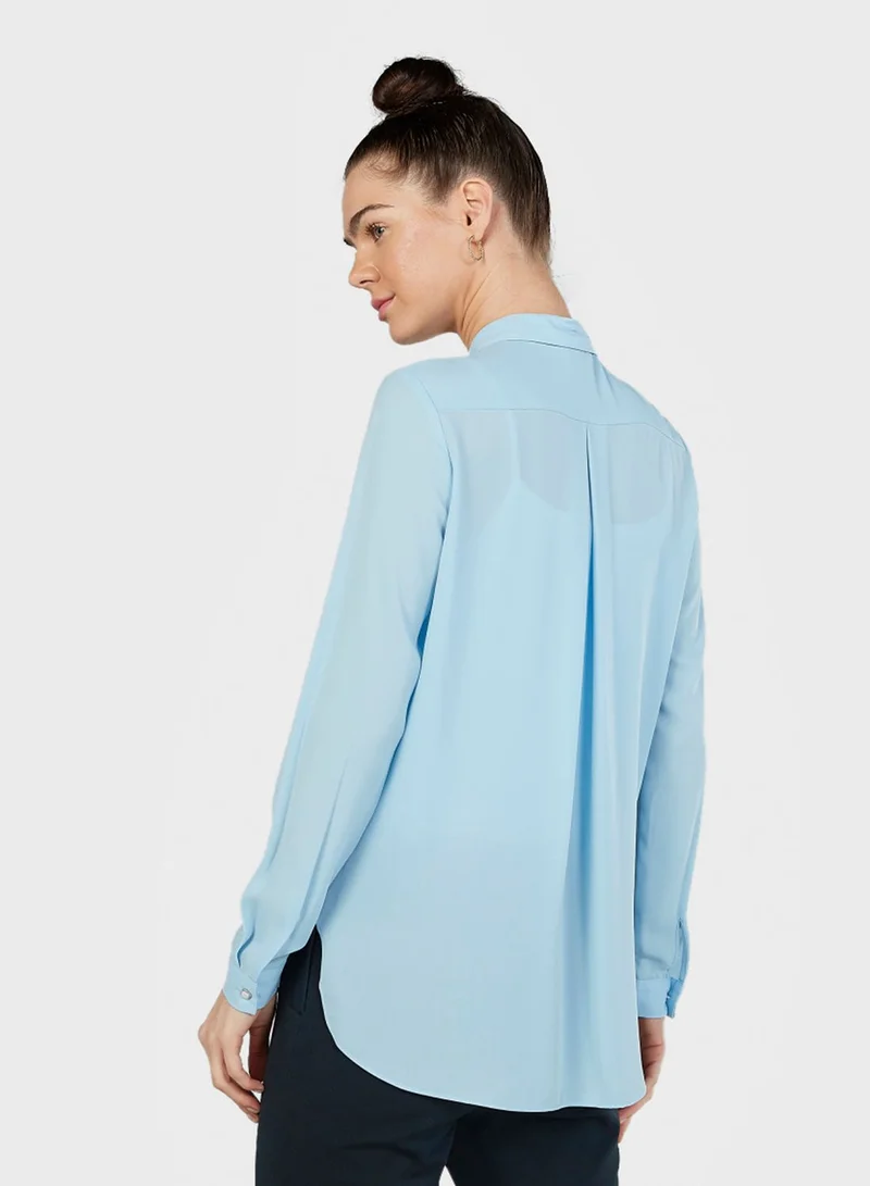 Iconic Button Down Sheer Shirt