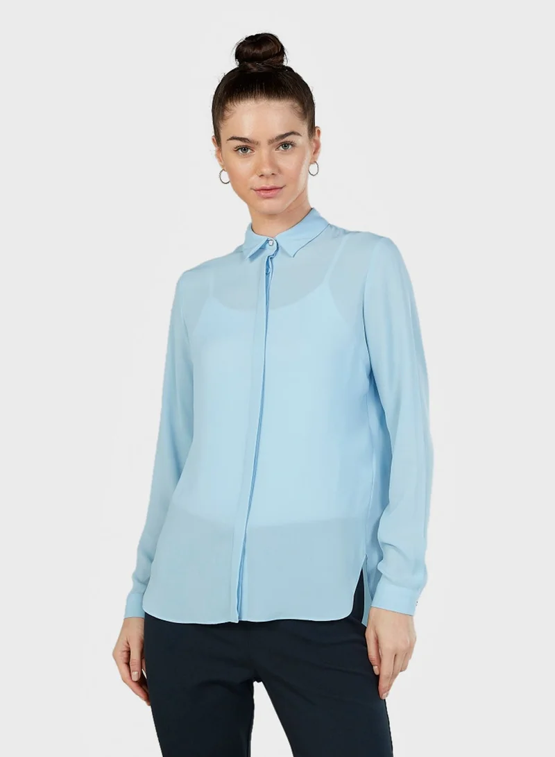 Iconic Button Down Sheer Shirt