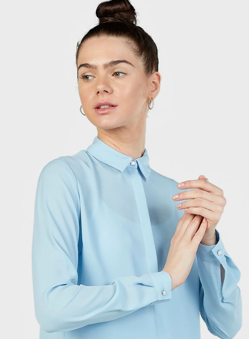 Iconic Button Down Sheer Shirt