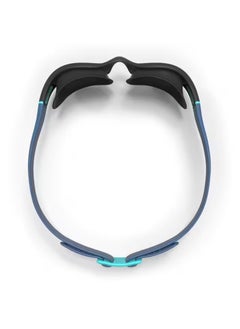 نابايجي k/Turquit for Kidsنظارات سباحة ناعمة - عدسات شفافة - حجم صغير - مضادة للضباب وحماية من الأشعة فوق البنفسجية - أسود أزرق - مريحة F  - Image 4